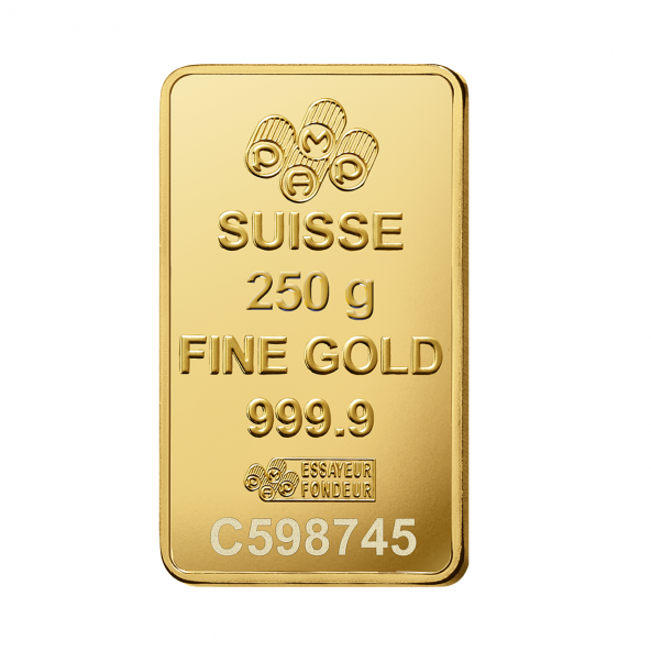 Investičná zlatá tehla 250 g razená Pamp Fortuna 86150251