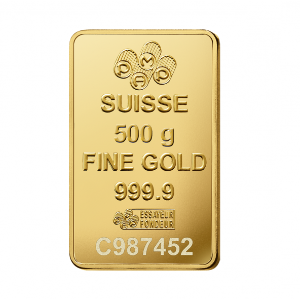 Investičná zlatá tehla 500 g razená Pamp Fortuna 86150501
