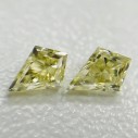 Prírodný žltý diamant v tvare šarkana 0,36 ctw