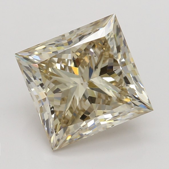 Farebný diamant princess, fancy light hnedý, GIA 1870810041 T4