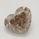Farebný diamant srdce, fancy hnedoružový, 0,71ct, GIA
