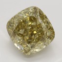 Farebný diamant cushion, fancy hnedožltý, 5,01ct, GIA