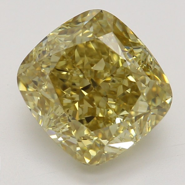 Farebný diamant cushion, fancy hnedožltý, GIA 2872710182 Y5