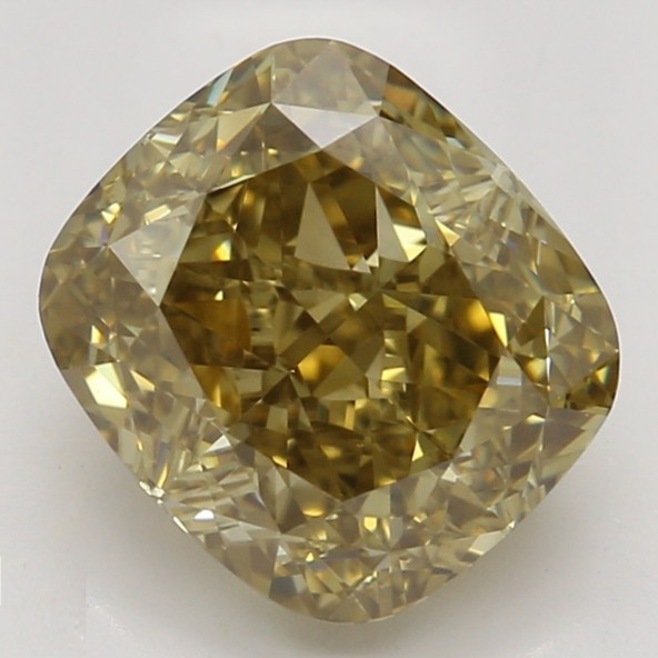 Farebný diamant cushion, fancy hnedožltý, GIA 5872190145 Y5