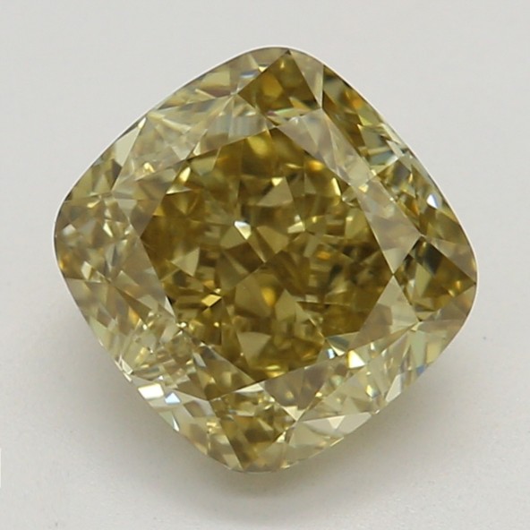 Farebný diamant cushion, fancy hnedožltý, GIA 3872500053 Y5