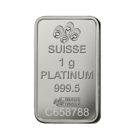Investičná platinová tehla 1 g razená Pamp Fortuna PT00RI001S101