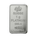 Investičná platinová tehla 1 g razená Pamp Fortuna