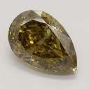 Farebný diamant hruška, fancy deep hnedožltý, 3,51ct, GIA