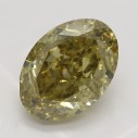 Farebný diamant ovál, fancy hnedožltý, 4,52ct, GIA