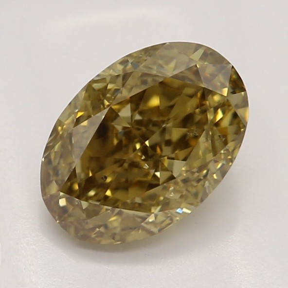 Farebný diamant ovál, fancy hnedožltý, GIA 2872280142 Y5