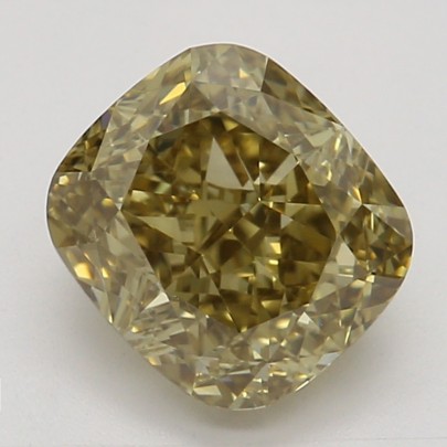 Farebný diamant cushion, fancy dark hnedožltý, GIA 3872690073 Y9