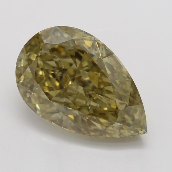 Farebný diamant hruška, fancy dark hnedožltý, GIA 3872170083 Y9