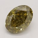 Farebný diamant ovál, fancy dark hnedožltý, 4,02ct, GIA