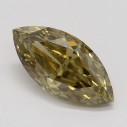 Farebný diamant markíz, fancy dark hnedožltý, 1,01ct, GIA