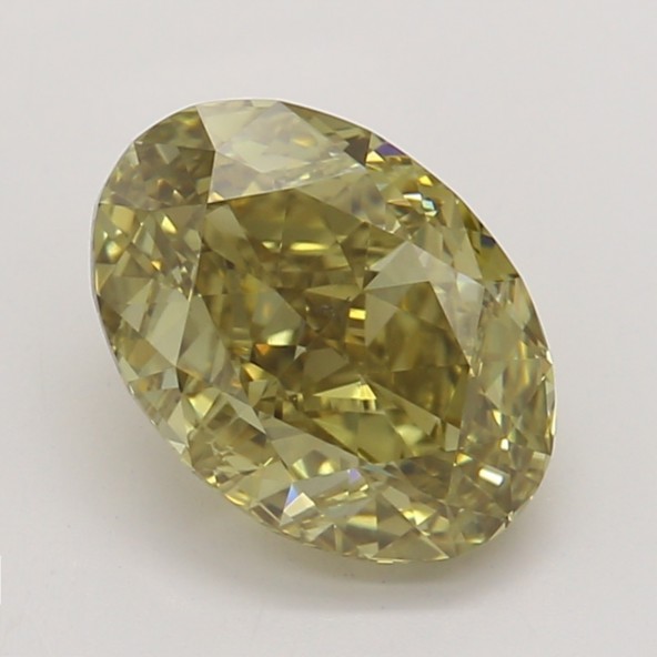 Farebný diamant ovál, fancy deep hnedasto-zelenkasto žltý, GIA 5870680205 Y8