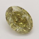 Farebný diamant ovál, fancy deep hnedasto-zelenkasto žltý, 1,06ct, GIA