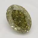 Farebný diamant ovál, fancy deep hnedasto-zelenkasto žltý, 1,01ct, GIA