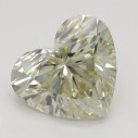Farebný diamant srdce, fancy light hnedasto-zelenkasto žltý, 2,3ct, GIA