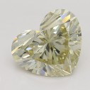 Farebný diamant srdce, fancy light hnedasto-zelenkasto žltý, 2,09ct, GIA