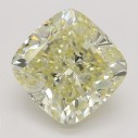 Farebný diamant cushion, fancy light hnedasto-žltý, 5,03ct, GIA