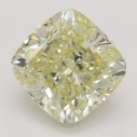 Farebný diamant cushion, fancy light hnedasto-žltý, 5,03ct, GIA