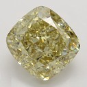 Farebný diamant cushion, fancy hnedasto-žltý, 5,04ct, GIA