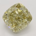 Farebný diamant cushion, fancy hnedasto-žltý, 3,55ct, GIA