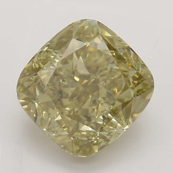Farebný diamant cushion, fancy hnedasto-žltý, GIA 1871570151 Y5