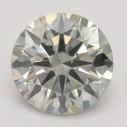 Farebný diamant okrúhly briliant, very light sivý, 2,16ct, GIA