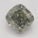 Farebný diamant cushion, fancy dark sivý, 1,01ct, GIA