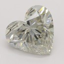 Farebný diamant srdce, fancy light sivý, 2,01ct, GIA