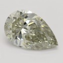 Farebný diamant hruška, fancy sivo-zelenkasto žltý, 2,01ct, GIA