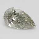 Farebný diamant hruška, fancy sivo-zelenkasto žltý, 1ct, GIA