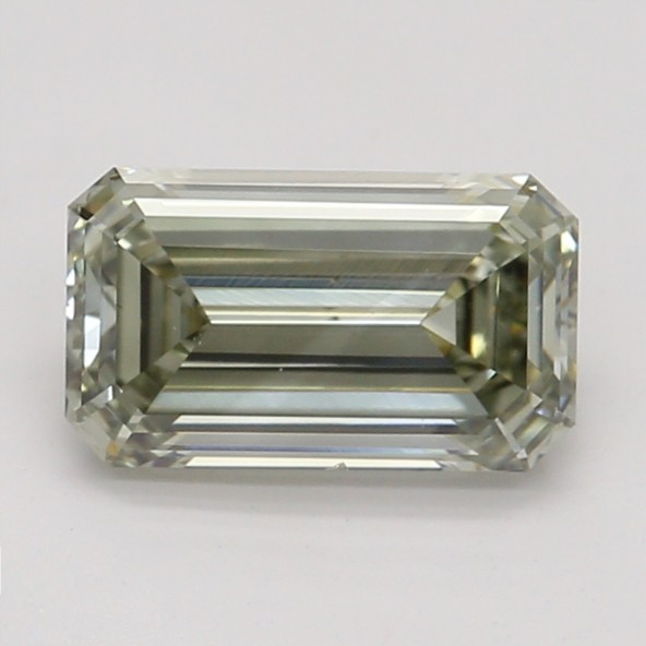 Farebný diamant emerald, fancy sivasto-zelenkasto žltý, GIA 1873130581 Y5