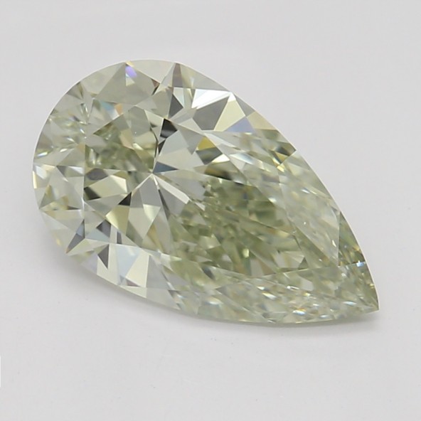 Farebný diamant hruška, fancy light sivasto-zelenkasto žltý, GIA 9845300049 Y4 Farebný diamant hruška, fancy light sivasto-zelenkasto žltý, GIA 9845300049 Y4