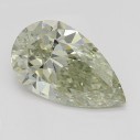 Farebný diamant hruška, fancy light sivasto-zelenkasto žltý, 1,03ct, GIA