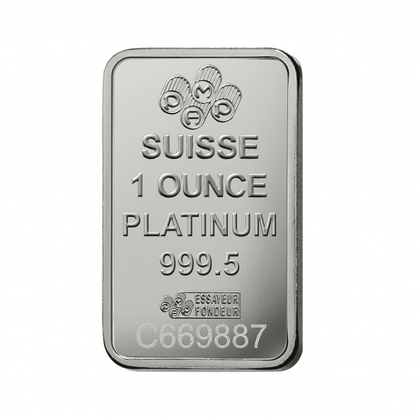 Investičná platinová tehla 1 oz razená Pamp Fortuna PT00RI022S101