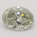 Farebný diamant ovál, light zeleno žltý, 2,01ct, GIA