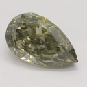 Farebný diamant hruška, fancy dark zelenkasto sivý, 1,5ct, GIA