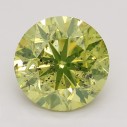Farebný diamant okrúhly briliant, fancy intense zelenkasto žltý, 2,02ct, GIA