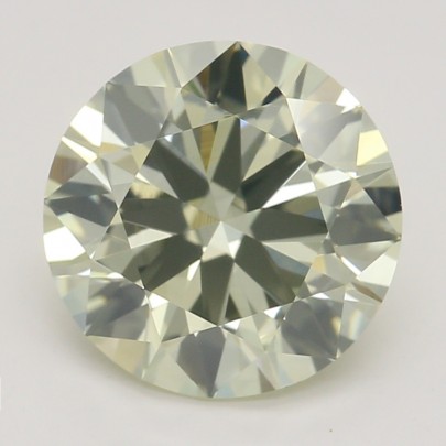 Farebný diamant okrúhly briliant, fancy light zelenkasto žltý, GIA 1873100170 Y4