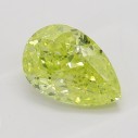 Farebný diamant hruška, fancy intense zelenkasto žltý, 0,73ct, GIA