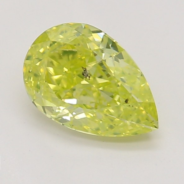 Farebný diamant hruška, fancy intense zelenkasto žltý, GIA 1845030221 Y6
