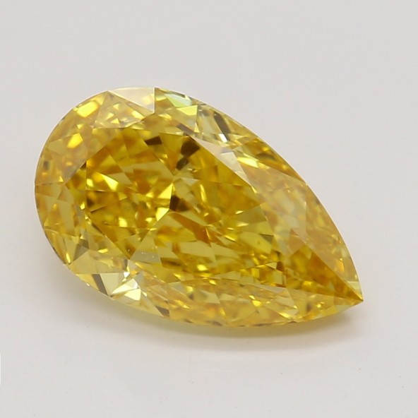 Farebný diamant hruška, fancy vivid orandžovožltý, GIA 4845130354 Y7