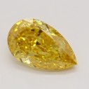 Farebný diamant hruška, fancy vivid oranžovožltý, 1,51ct, GIA