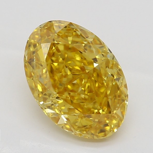 Farebný diamant ovál, fancy intense orandžovožltý, GIA 1845130370 Y6