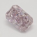 Farebný diamant radiant, fancy fialovoružový, 0,5ct, GIA