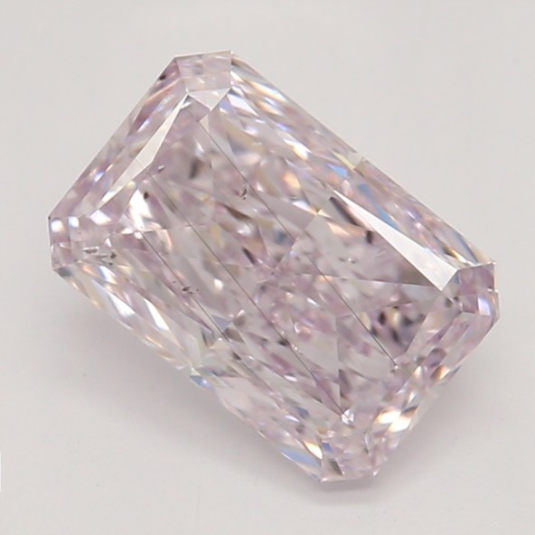 Farebný diamant radiant, fancy light fialkasto ružový, GIA 1861060001 R4