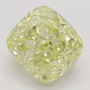 Farebný diamant cushion, fancy žltý, 5,02ct, GIA