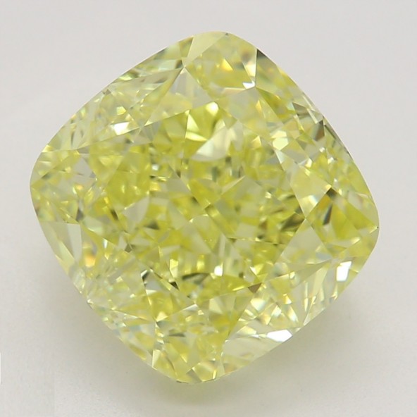 Farebný diamant cushion, fancy intense žltý, GIA 4846050134 Y6